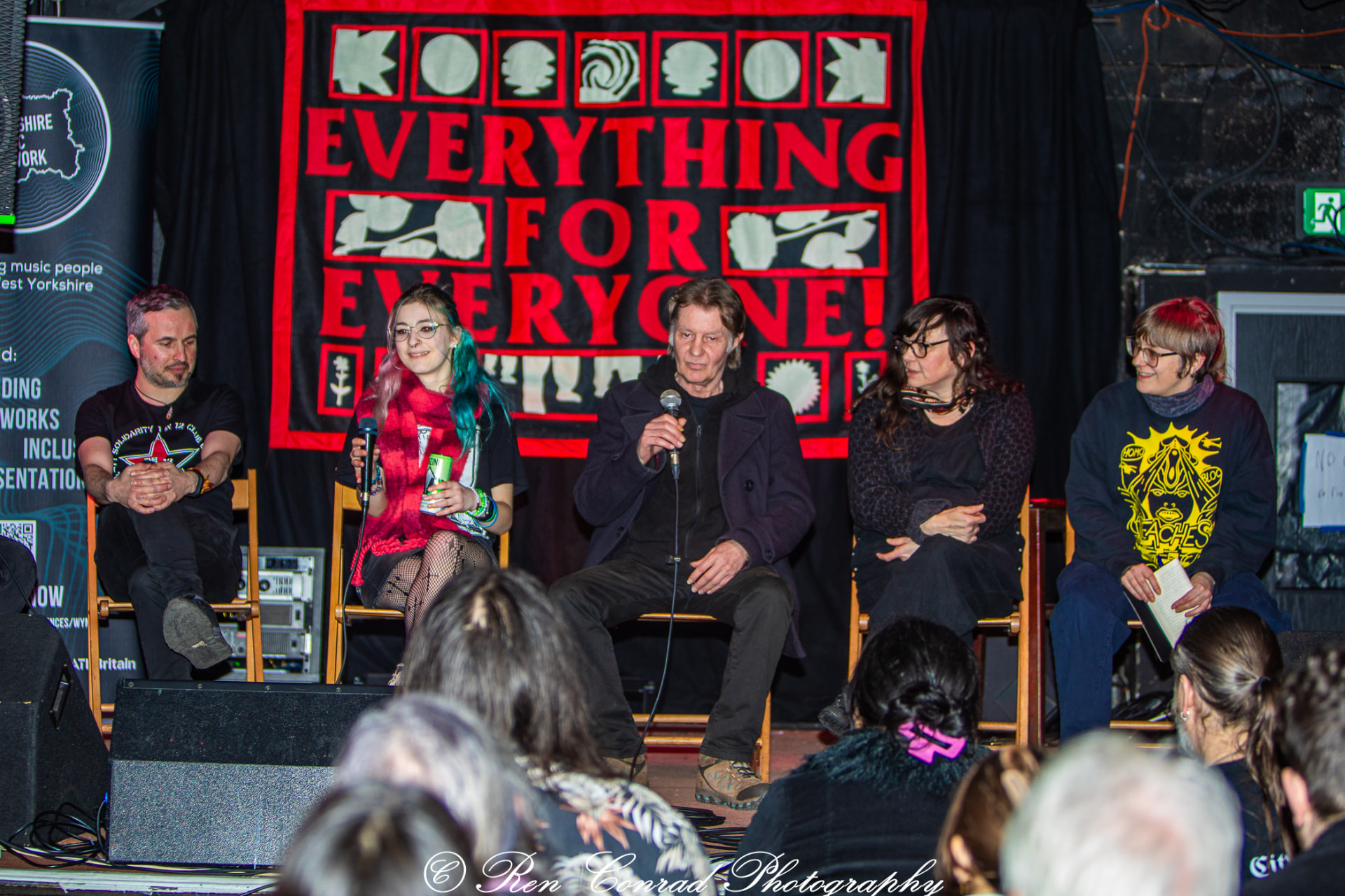 Guest speakers at an industry talk