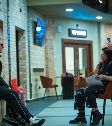 Guest speakers at an industry talk hosted by Bradford Music Scene