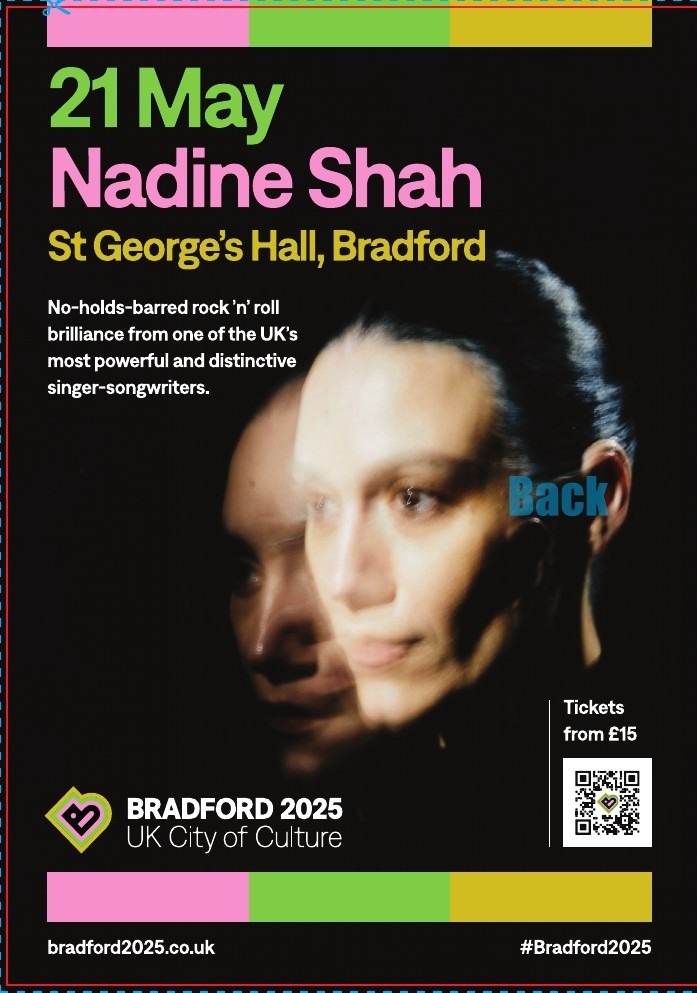Back cover advertising for a Bradford 2025 UK City of Culture show